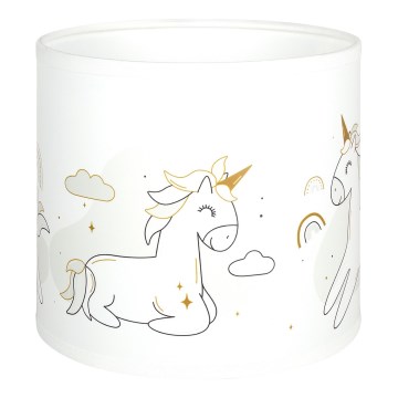 BRILAGI - Universeller Lampenschirm BOBO für E27 Ø 15 cm weiß/Einhörner