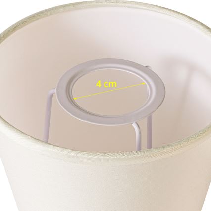Brilagi - Universeller Lampenschirm NUBILA E27 13x9 cm cremefarben