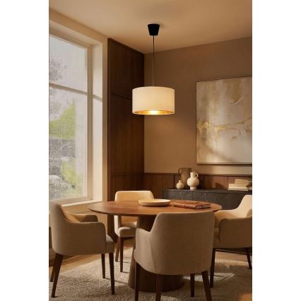 Brilagi - VELVET Pendelleuchte mit Kabel 1xE27/60W/230V Ø 40 cm creme/gold