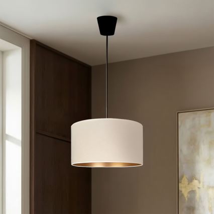 Brilagi - VELVET Pendelleuchte mit Kabel 1xE27/60W/230V Ø 40 cm creme/gold