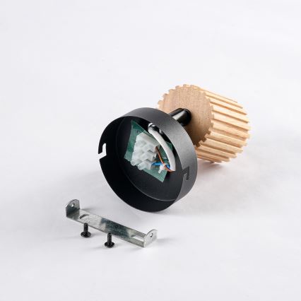 Brilagi - Wand-Spot MODERN WOOD 1xGU10/8W/230V Gummibaum/schwarz