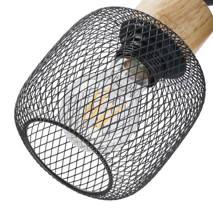 Brilagi - Wand-Spotleuchte BASKLITE 1xE27/15W/230V Holz/Schwarz