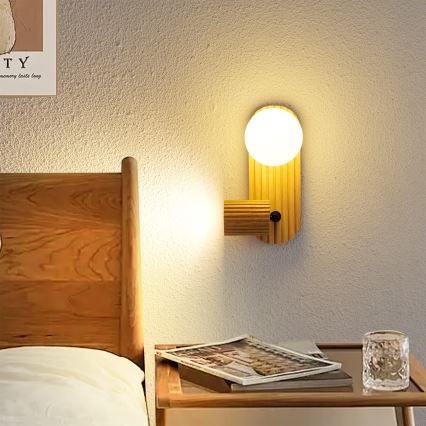 Brilagi - Wand-Spotleuchte MODERN WOOD 1xG9/5W/230V + 1xGU10/8W Holz