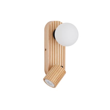 Brilagi - Wand-Spotleuchte MODERN WOOD 1xG9/5W/230V + 1xGU10/8W Holz