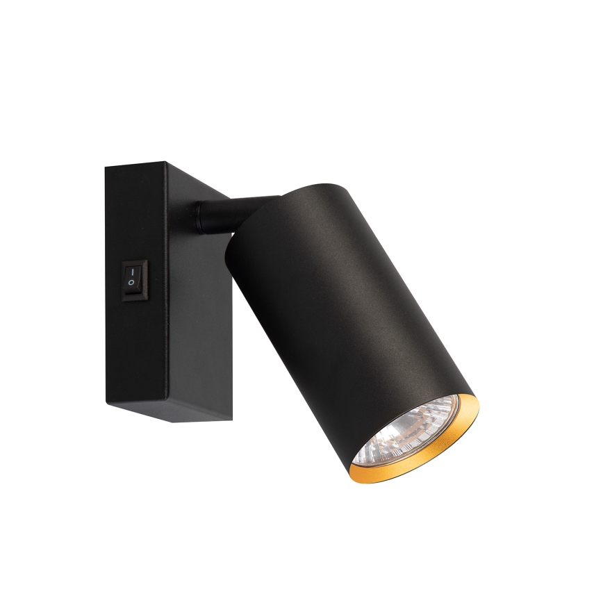 Brilagi - Wandleuchte (Spot) mit Schalter SELE 1xGU10/30W/230V schwarz/gold