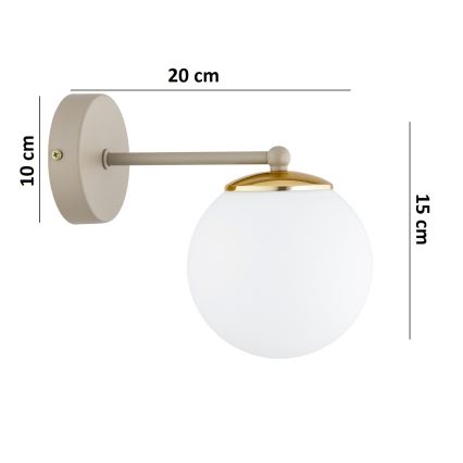 Brilagi - Wandleuchte 1xE27/60W/230V beige/gold