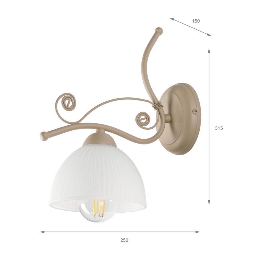 Brilagi - Wandleuchte ANTICO MODERN 1xE27/60W/230V beige