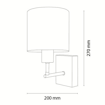 BRILAGI - Kinder-Wandleuchte BOBO WOOD 1xE27/25W/230V Eiche/Schwarz/Rosa