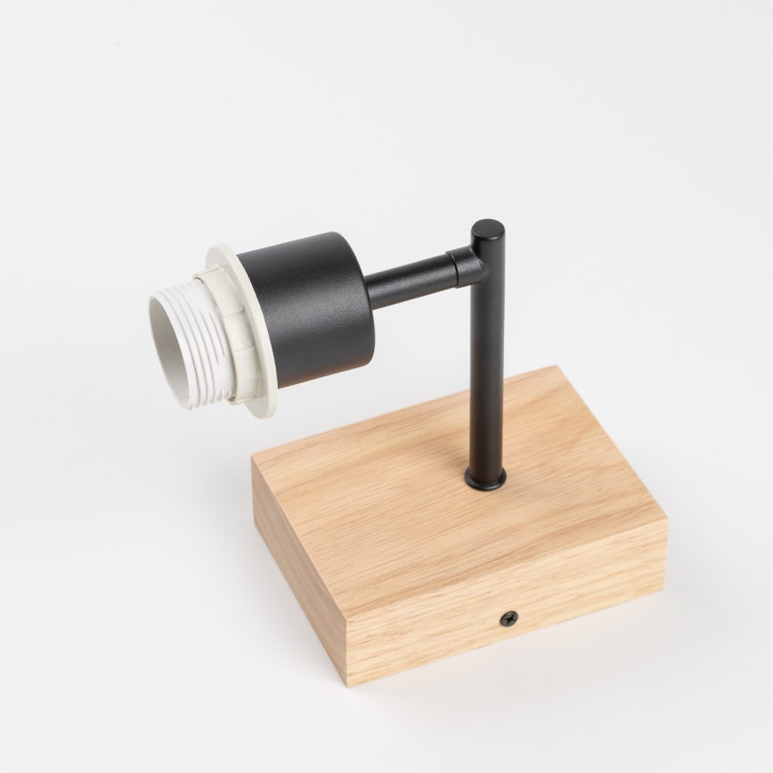 BRILAGI - Kinder-Wandleuchte BOBO WOOD 1xE27/25W/230V Eiche/Schwarz/Weiß/Blau/Bärchen