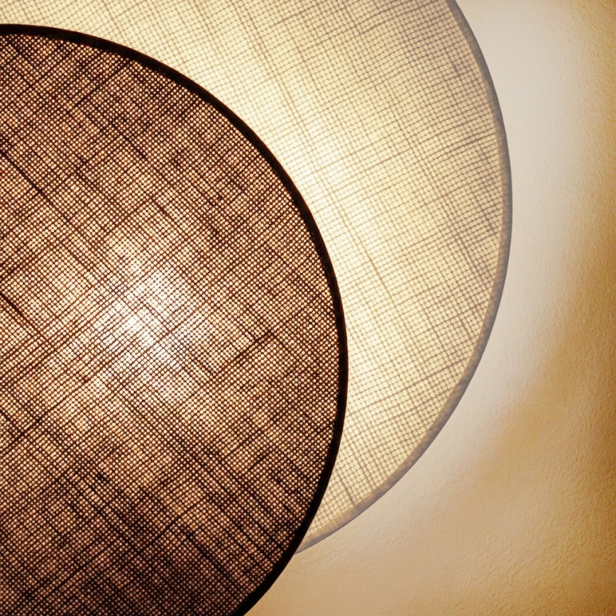 Brilagi - Wandleuchte CIRCLES 1xE27/60W/230V Ø 35 cm cremefarben/braun