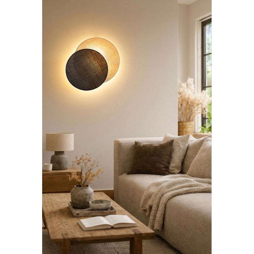 Brilagi - Wandleuchte CIRCLES 1xE27/60W/230V Ø 45 cm cremefarben/braun