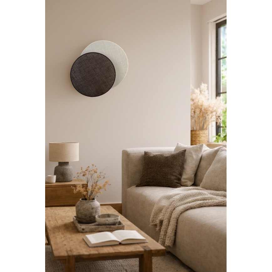 Brilagi - Wandleuchte CIRCLES 1xE27/60W/230V Ø 45 cm cremefarben/braun