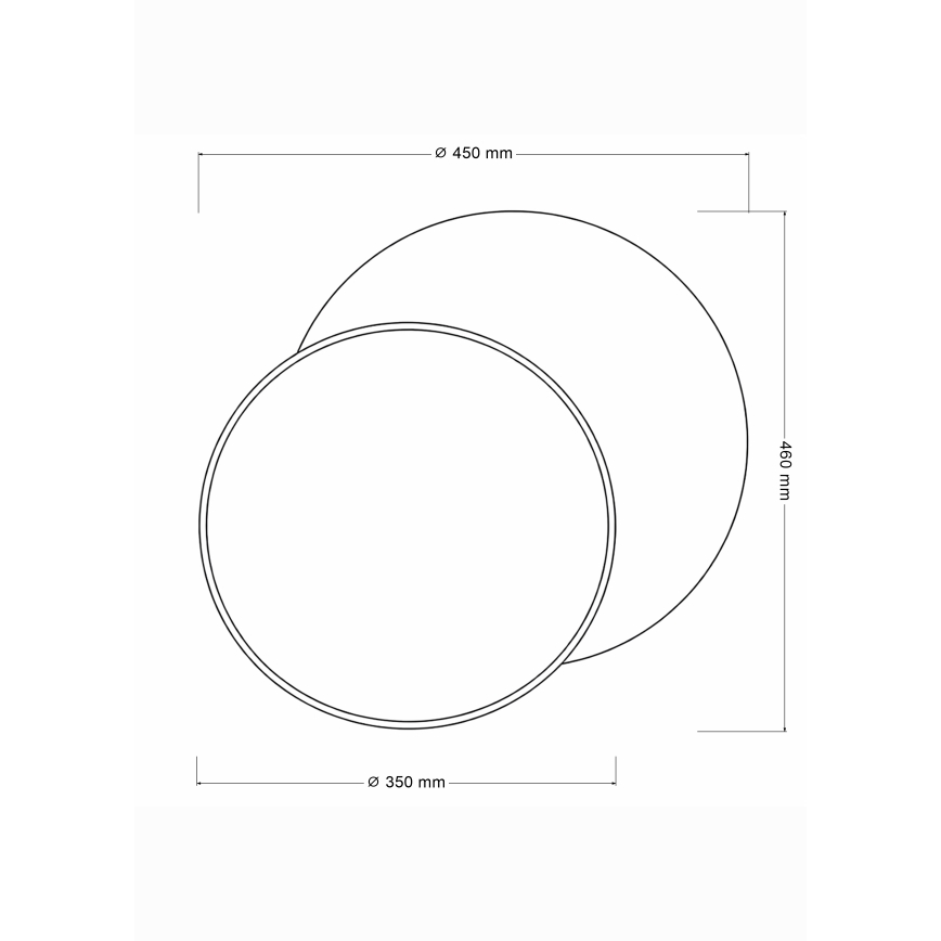 Brilagi - Wandleuchte CIRCLES 1xE27/60W/230V Ø 45 cm cremefarben/braun