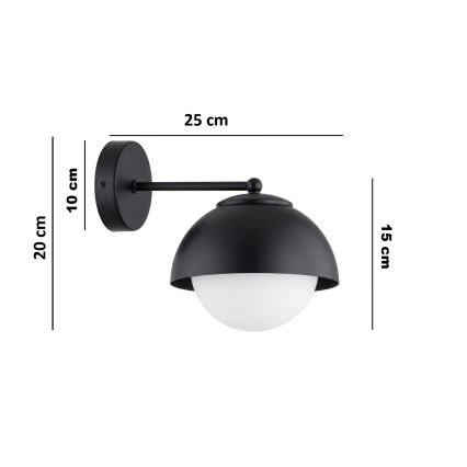 BRILAGI - Wandleuchte COSMO 1xE27/60W/230V schwarz