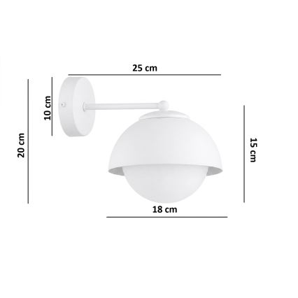 BRILAGI - Wandleuchte COSMO 1xE27/60W/230V weiß/gold