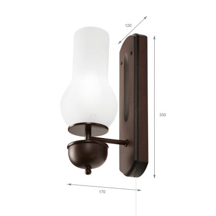 Brilagi - Wandleuchte COTTAGE 1xE14/40W/230V Buche/weiß