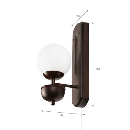 Brilagi - Wandleuchte COTTAGE 1xG9/40W/230V Buche/weiß