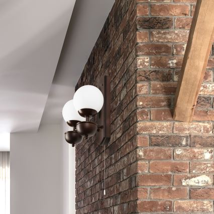 Brilagi - Wandleuchte COTTAGE 2xG9/40W/230V Buche/weiß
