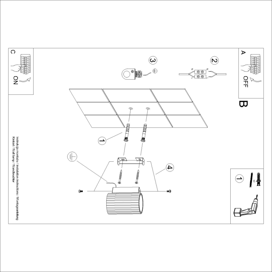 Brilagi - Wandleuchte CRESTO 1xGU10/10W/230V 10 cm weiß