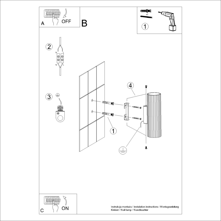 Brilagi - Wandleuchte CRESTO 2xGU10/10W/230V 20 cm weiß