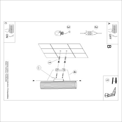 Brilagi - Wandleuchte CRESTO 2xGU10/10W/230V 30 cm türkis