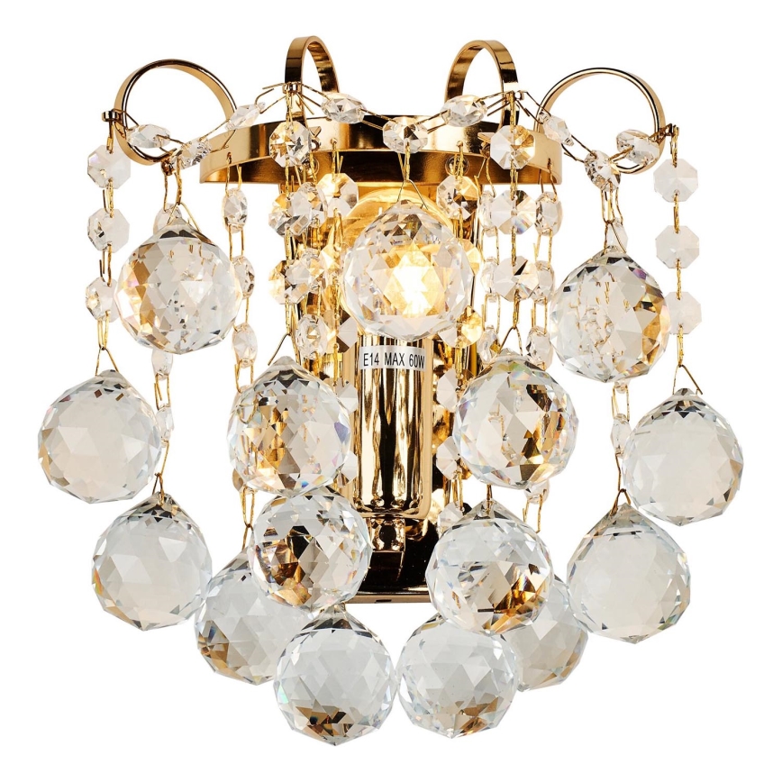 Brilagi - Wandleuchte CRYSTAL 1xE14/60W/230V golden