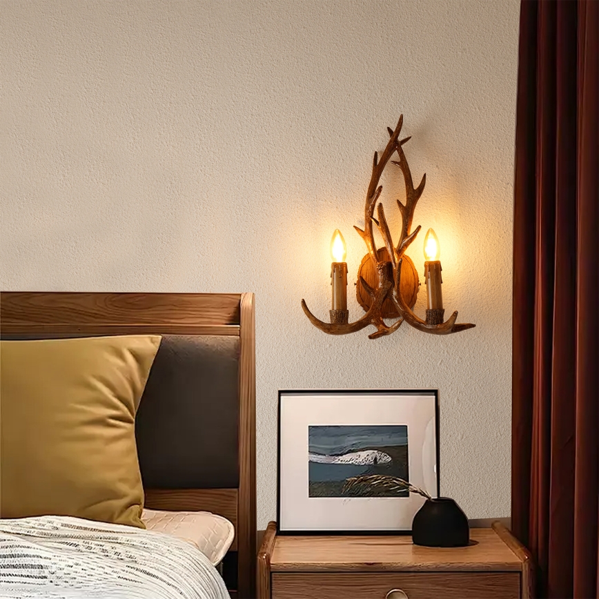 Brilagi - Wandleuchte DEER 2xE14/10W/230V Geweih