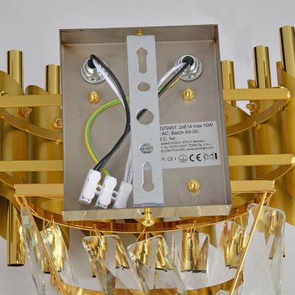 Brilagi - Wandleuchte ECLIPSE 2xE14/10W/230V goldfarben