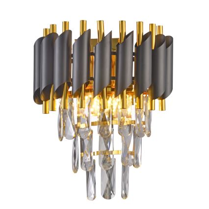 Brilagi - Wandleuchte ECLIPSE 2xE14/10W/230V schwarz/gold