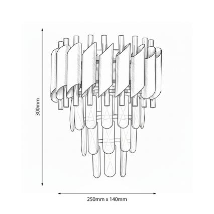 Brilagi - Wandleuchte ECLIPSE 2xE14/10W/230V schwarz/gold