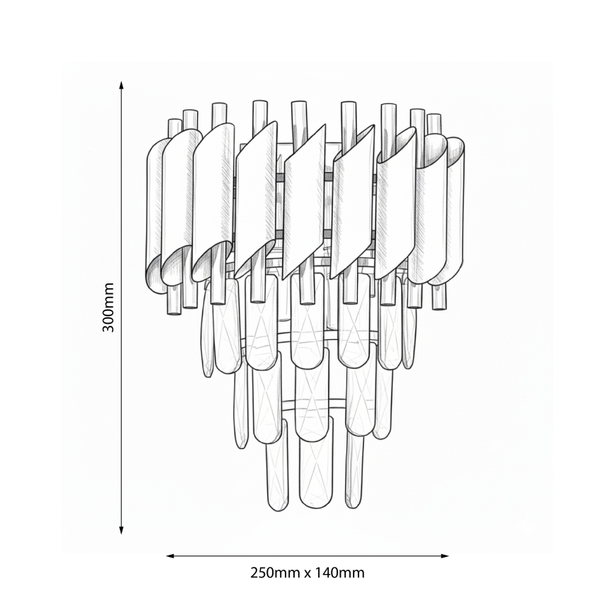 Brilagi - Wandleuchte ECLIPSE 2xE14/10W/230V schwarz/gold