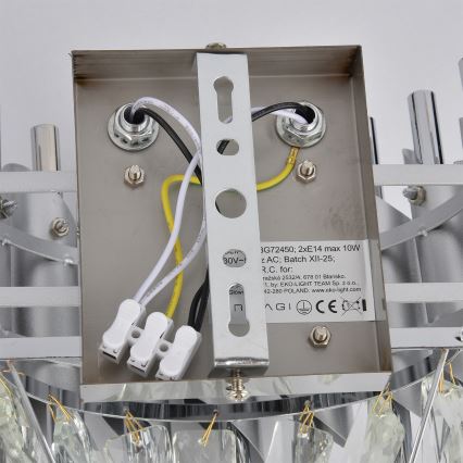 Brilagi - Wandleuchte ECLIPSE 2xE14/10W/230V silber