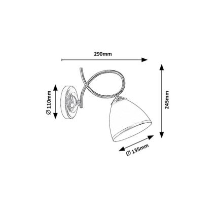 Brilagi - Wandleuchte FRED 1xE27/60W/230V glänzender Chrom