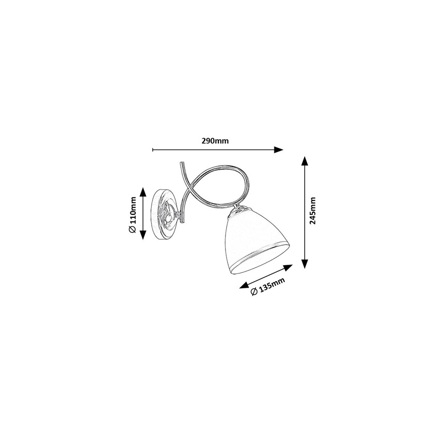 Brilagi - Wandleuchte FRED 1xE27/60W/230V glänzender Chrom
