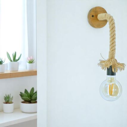 Brilagi - Wandleuchte KOS 1xE27/60W/230V Buche