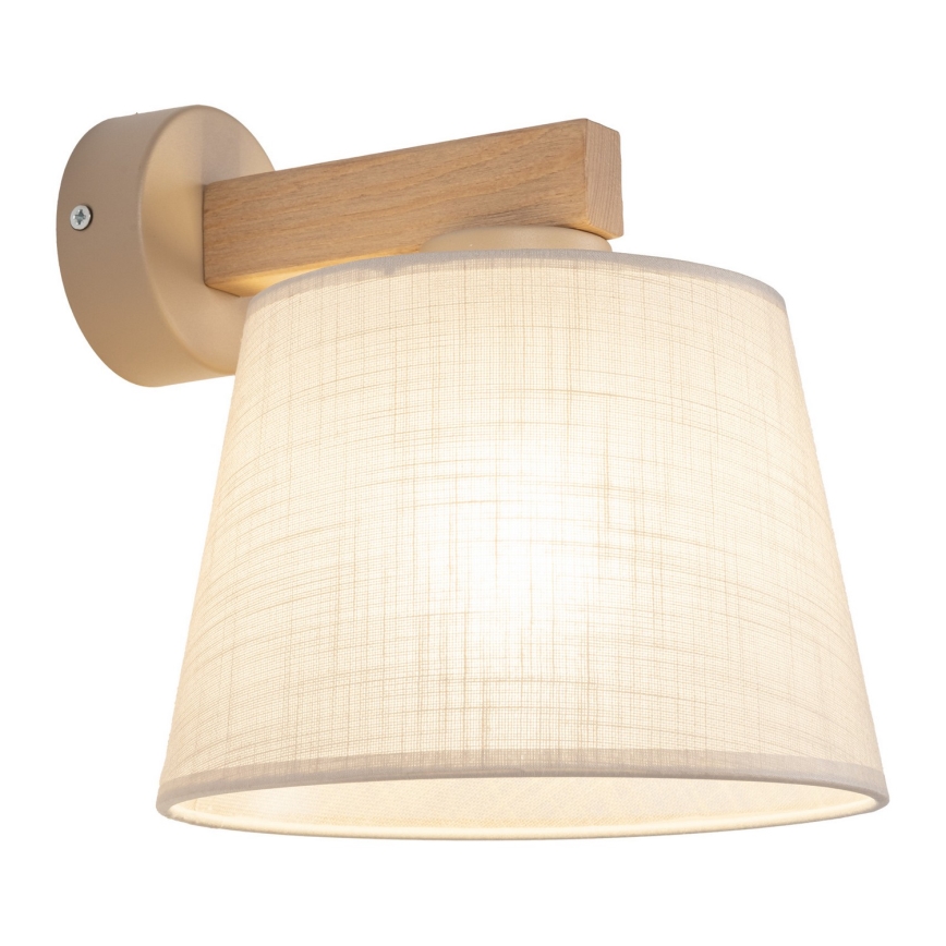 Brilagi - Wandleuchte LATTE SABIA 1xE27/15W/230V Kiefer/Beige