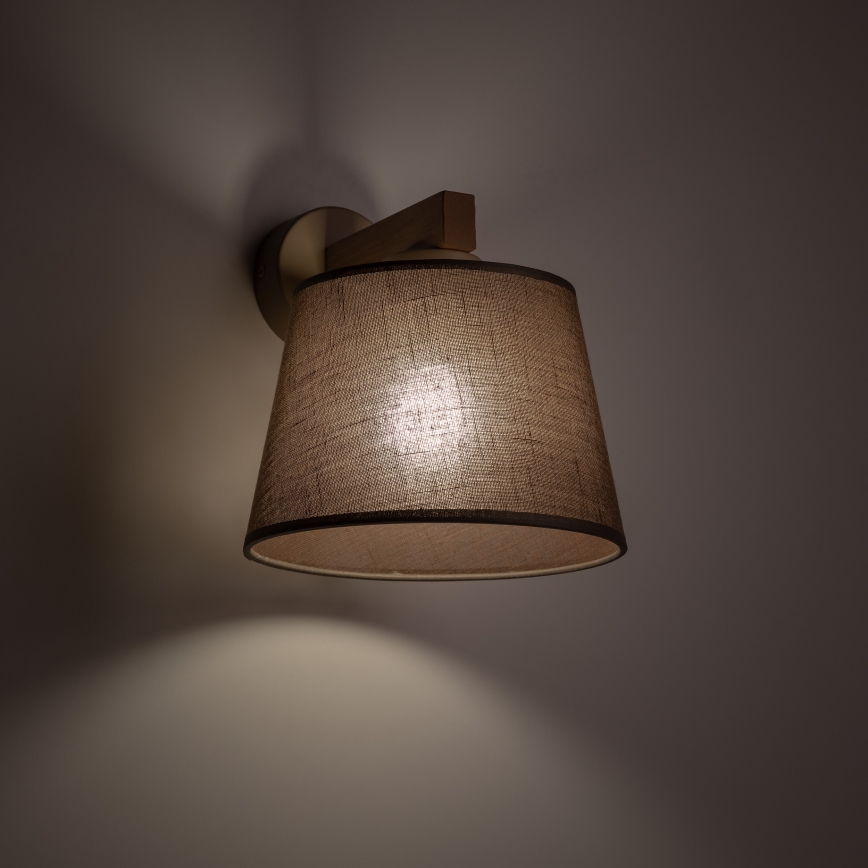 Brilagi - Wandleuchte LATTE SABIA 1xE27/15W/230V Kiefer/Braun