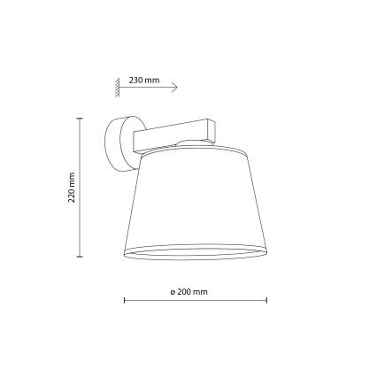 Brilagi - Wandleuchte LATTE SABIA 1xE27/15W/230V Kiefer/Braun
