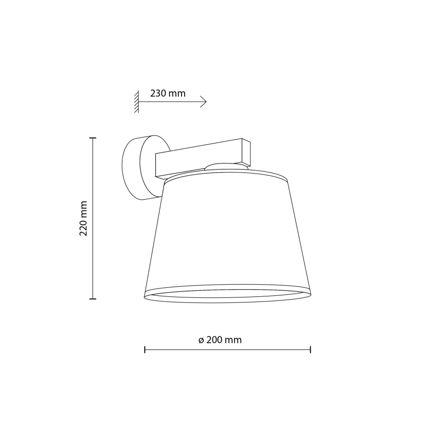 Brilagi - Wandleuchte LATTE SABIA 1xE27/15W/230V Kiefer/Braun