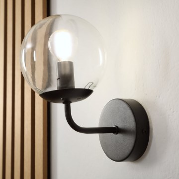 Brilagi - Wandleuchte MALIVA 1xE14/15W/230V schwarz/transparent