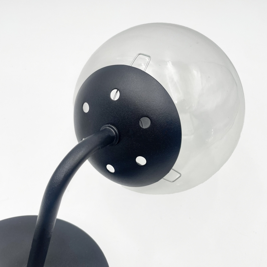 Brilagi - Wandleuchte MALIVA 1xE14/15W/230V schwarz/transparent