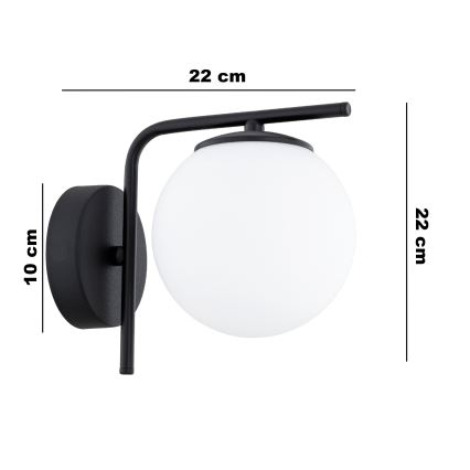 BRILAGI - Wandleuchte MILO 1xE27/60W/230V schwarz