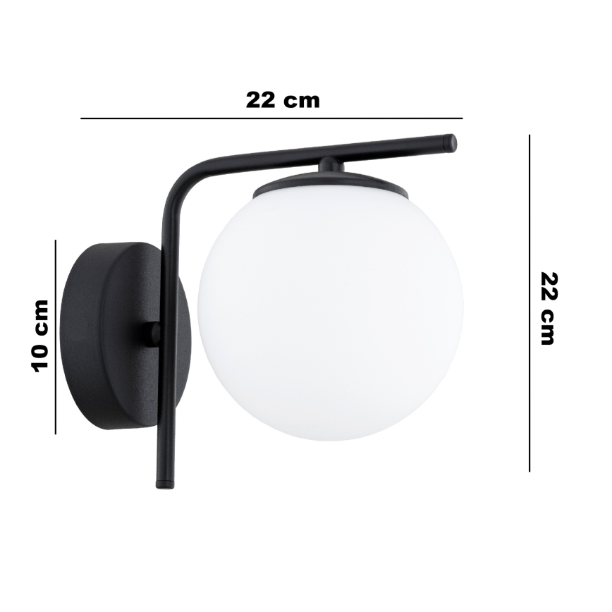 BRILAGI - Wandleuchte MILO 1xE27/60W/230V schwarz