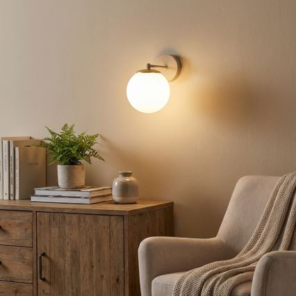 Brilagi - Wandleuchte MILO ECRU 1xE27/60W/230V beige/gold