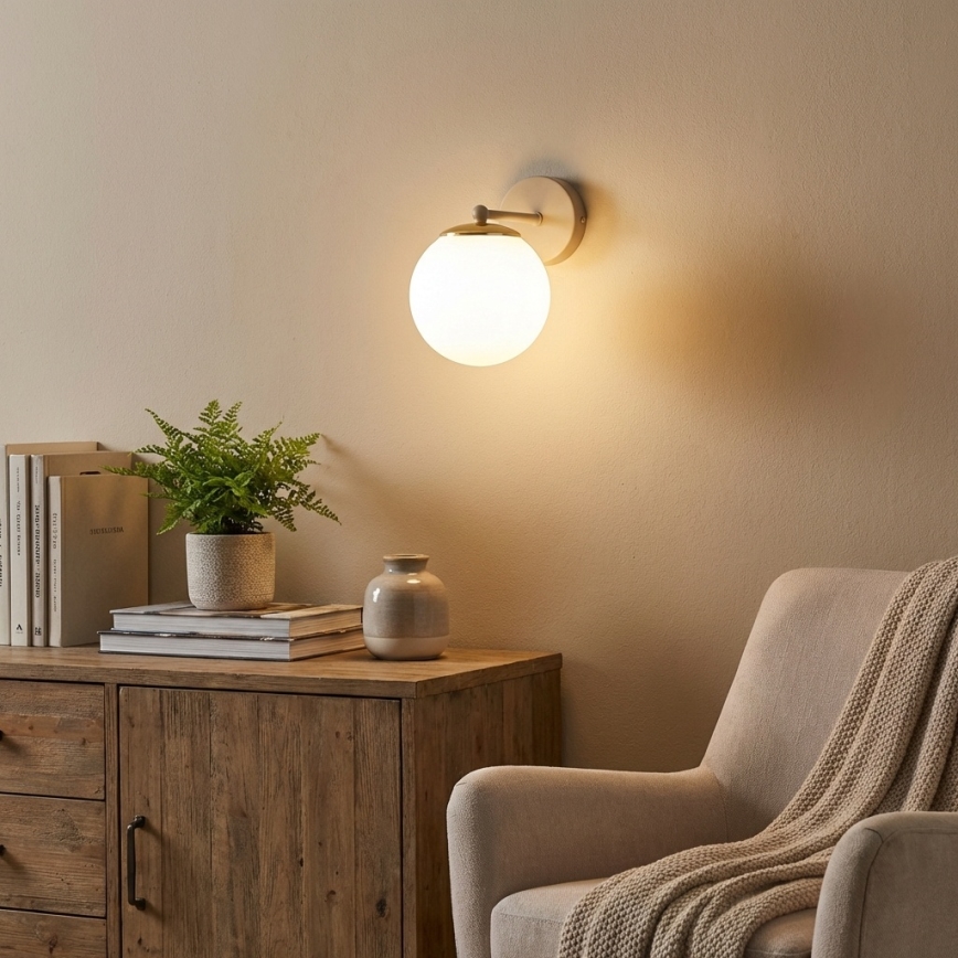 Brilagi - Wandleuchte MILO ECRU 1xE27/60W/230V beige/gold