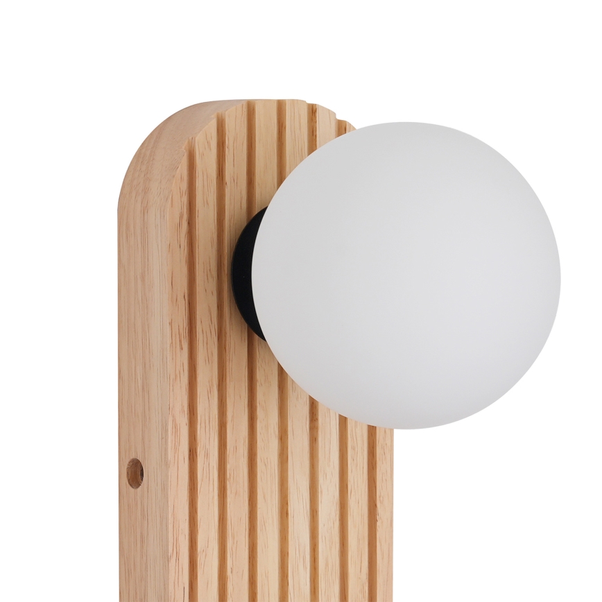 Brilagi - Wandstrahler MODERN WOOD 1xG9/5W/230V + 1xGU10/8W Gummibaumholz