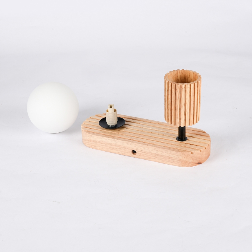 Brilagi - Wandstrahler MODERN WOOD 1xG9/5W/230V + 1xGU10/8W Gummibaumholz