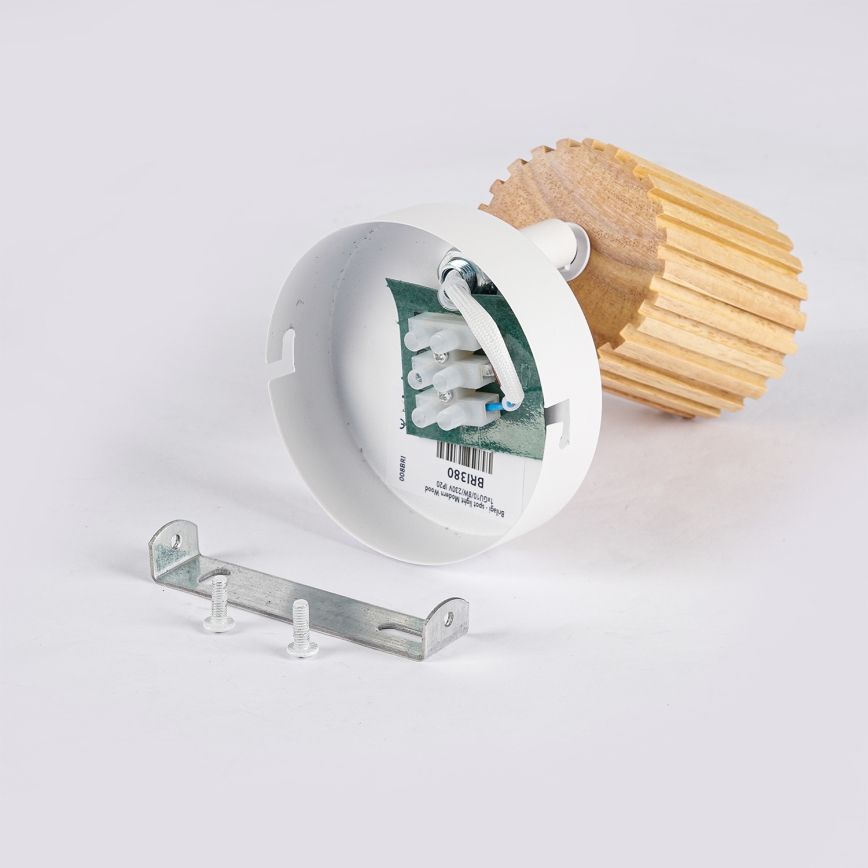 Brilagi - Wandleuchte MODERN WOOD 1xGU10/8W/230V Holz/Weiß