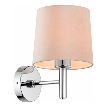 Brilagi - Wandleuchte MONTE 1xE27/15W/230V beige/glänzender Chrom