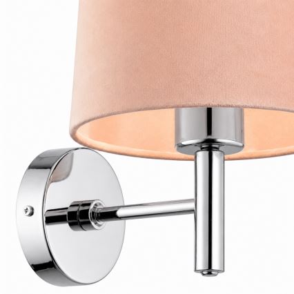 Brilagi - Wandleuchte MONTE 1xE27/15W/230V beige/glänzender Chrom